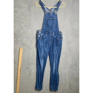 Vintage Levis dark wash bib denim overalls womens skinny fit stretch Small